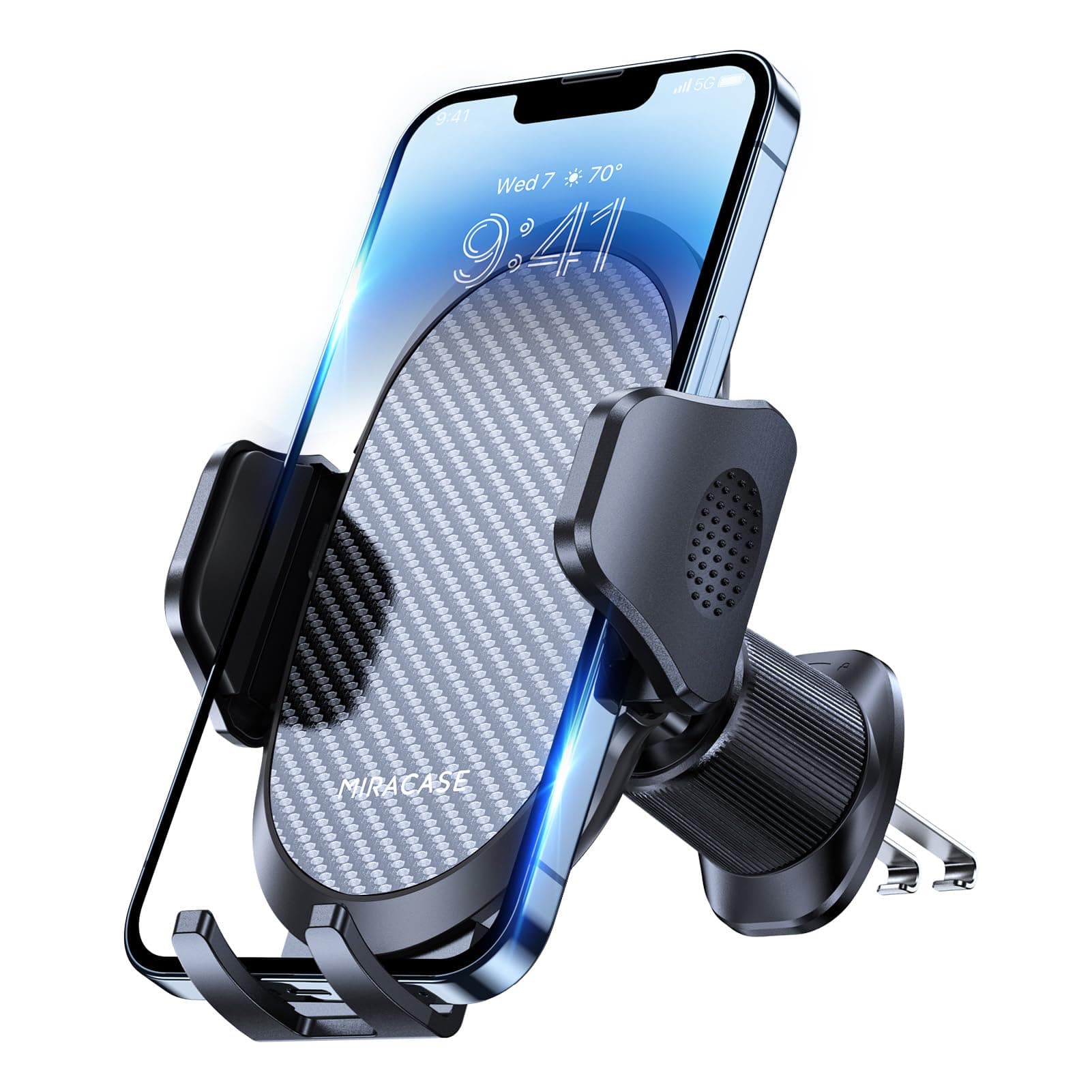 Miracase 2025 Très Stable TéLéPhone Voiture pour Grille D'aération, Compatible 360° Mains Libres GPS 4-7.2" SmartphoneṢ