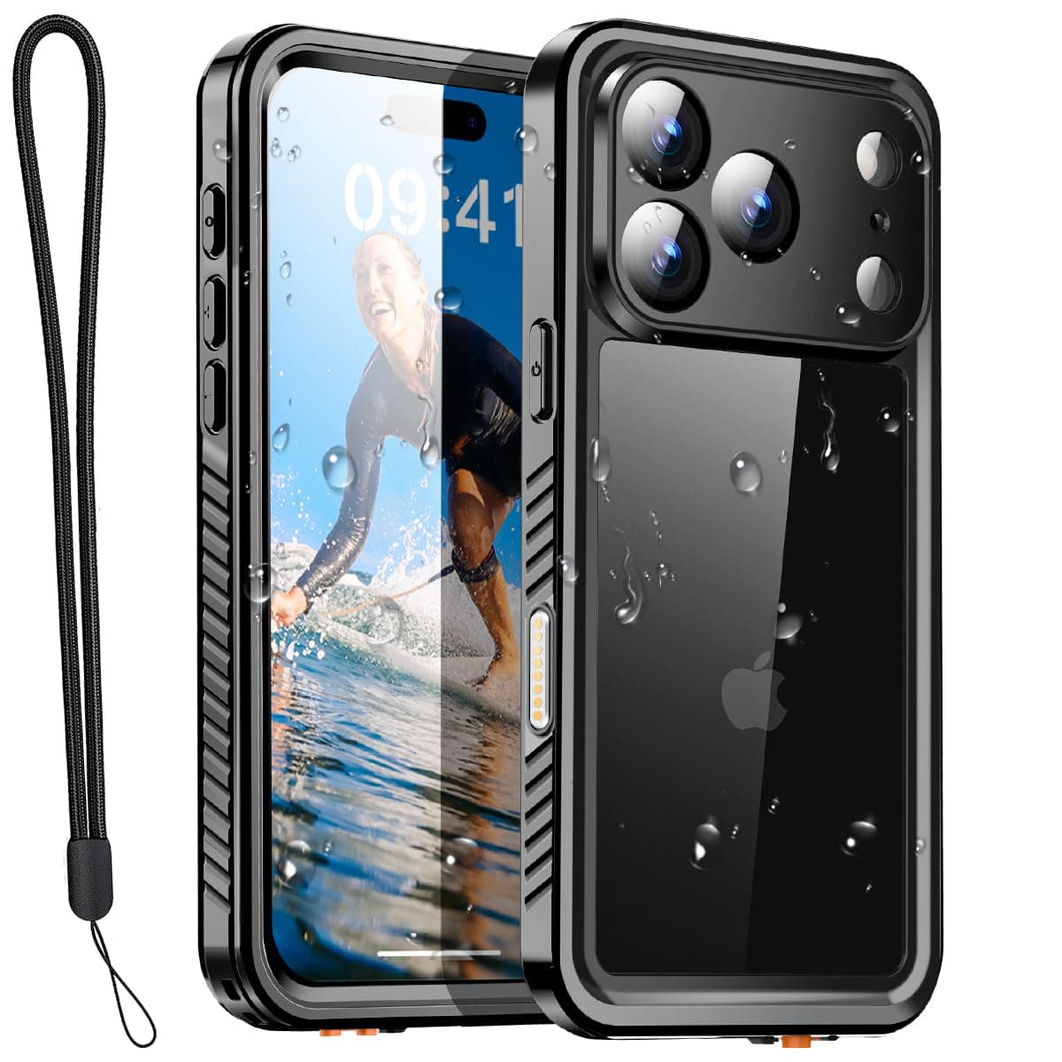 Coque étanche AICase IP68 pour iPhone 17 Pro Max 6,9", Protection 360°, Plongée Vinyl Bassin